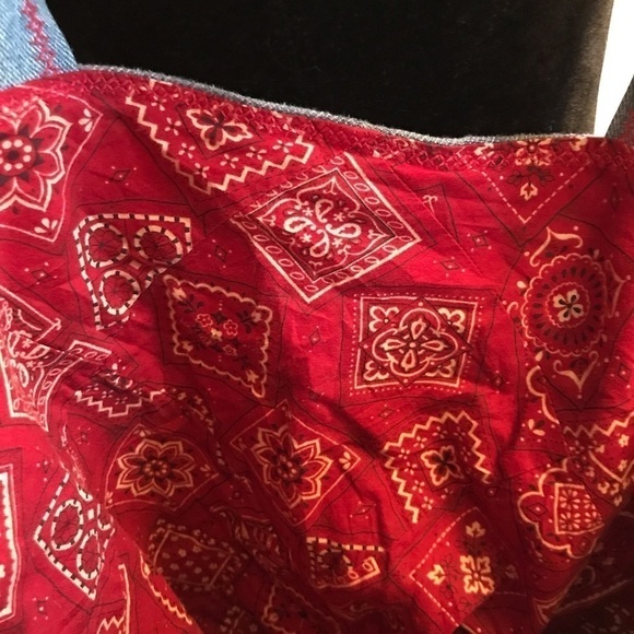 𝅺HOMEMADE/ handmade denim purse/ tote/ bucket bag. - Picture 7 of 8